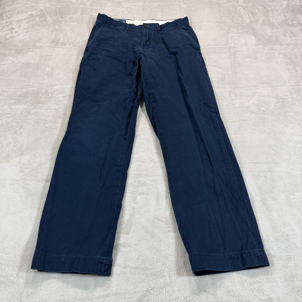 Polo Ralph Lauren Preston Pant Mens 30x30 Navy Blue Cotton Chino Straight Leg